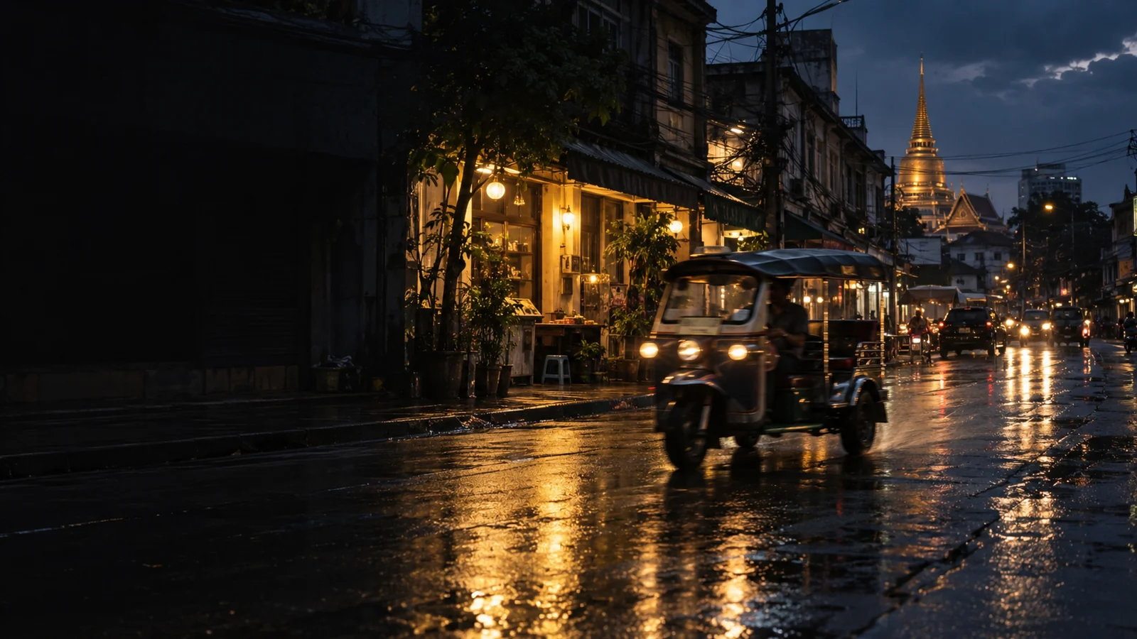 Tropical city and music journey atmosphere in Thailand